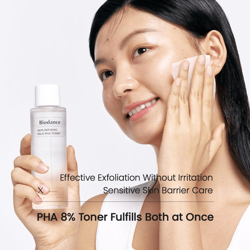 Redă luminozitatea pielii cu Biodance Skin Refining Toner – îndepărtează celulele moarte și pregătește tenul pentru hidratare profundă. wowskin.ro